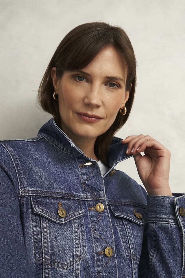 Hobbs London Hobbs London Women's Mariam Cropped Denim Jacket in Indigo - 3