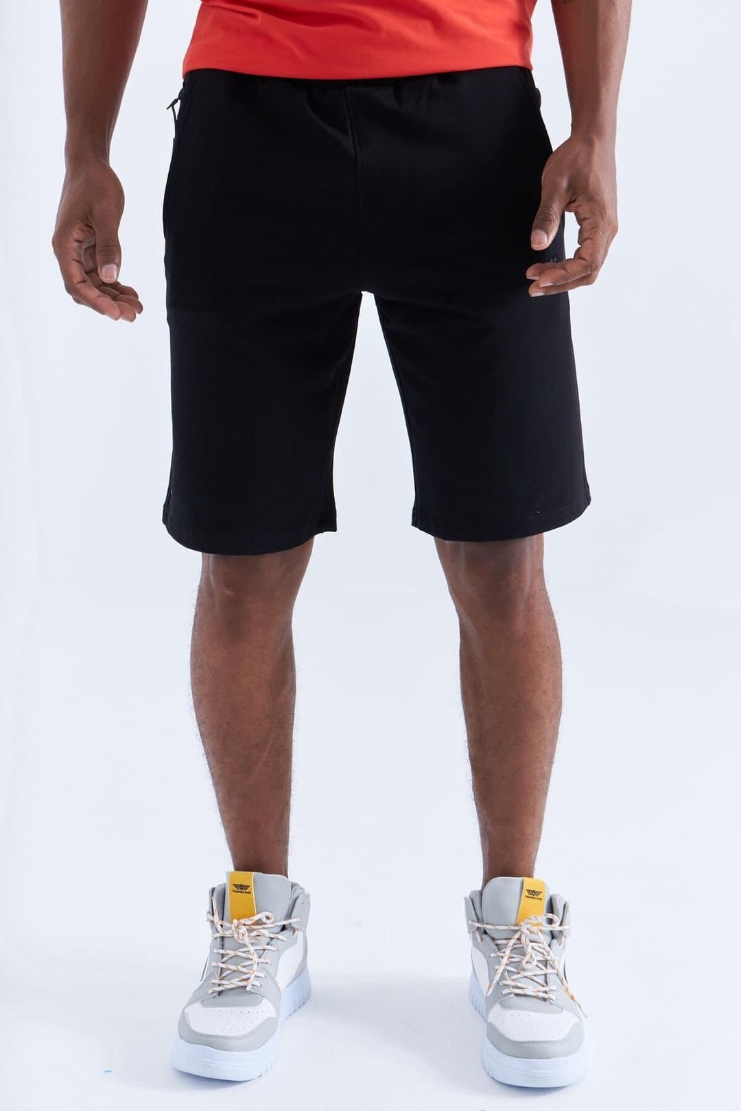 Tommy Life Tommy Life Men's Jersey Shorts With Drawstring Waist in Black