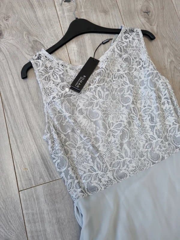 ROMAN Lace hanky hem dress