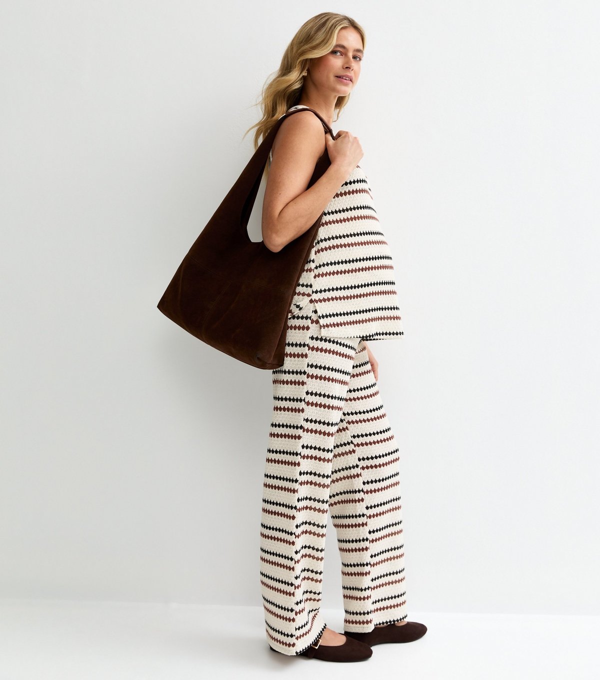 New Look Women's Maternity Cream Textured Multi Stripe Vest Top New Look - 4