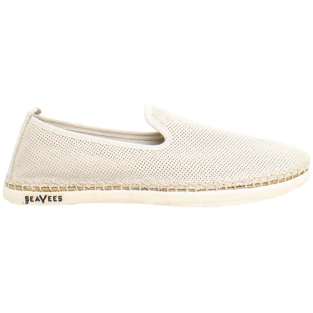 Seavees Seavees White Suede Leather Slip-On Espadrilles