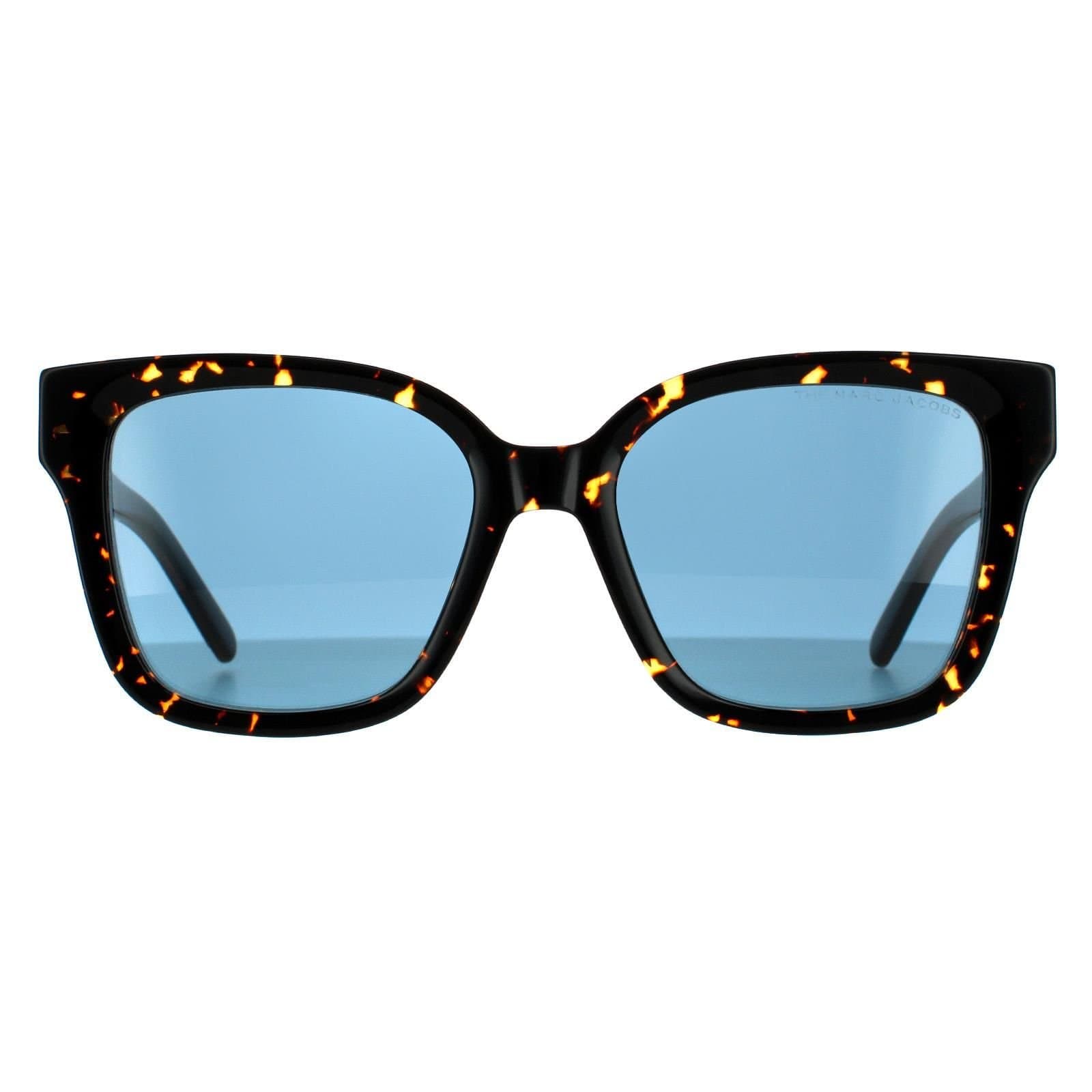 Marc Jacobs Marc Jacobs Square Havana Black Blue Avio Sunglasses