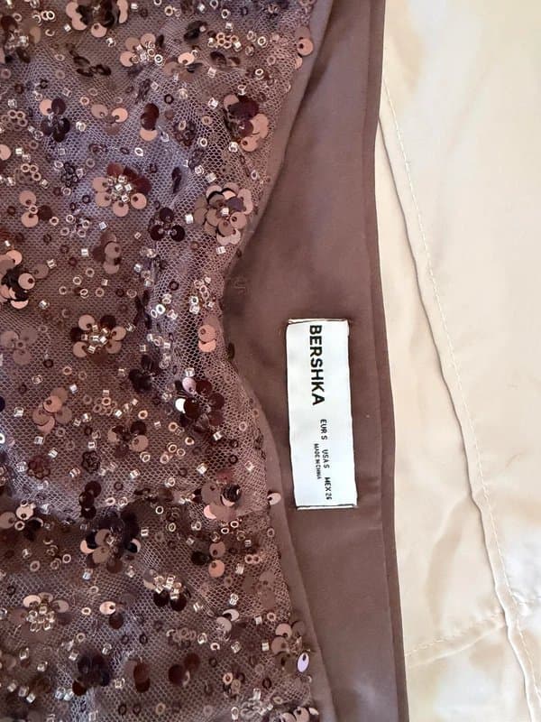 Bershka Bershka brown sequin skirt