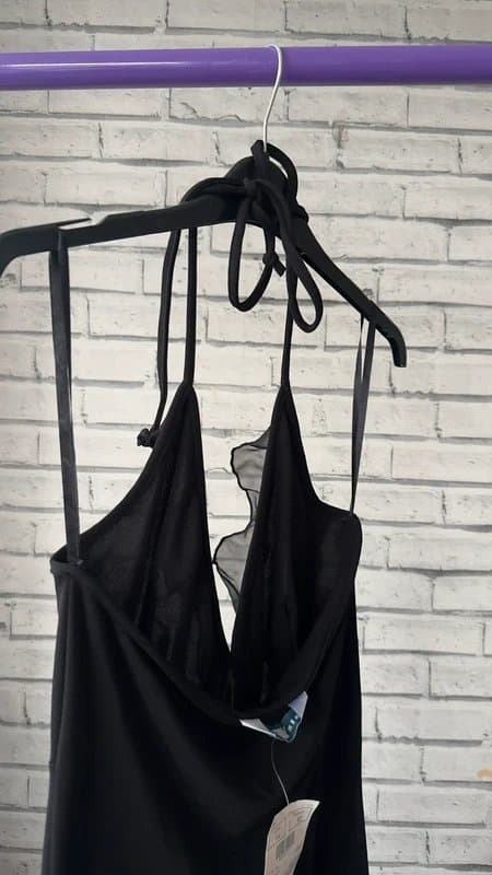 New Look New Look Halter Neck Dress Summer Black - size 14 brand new