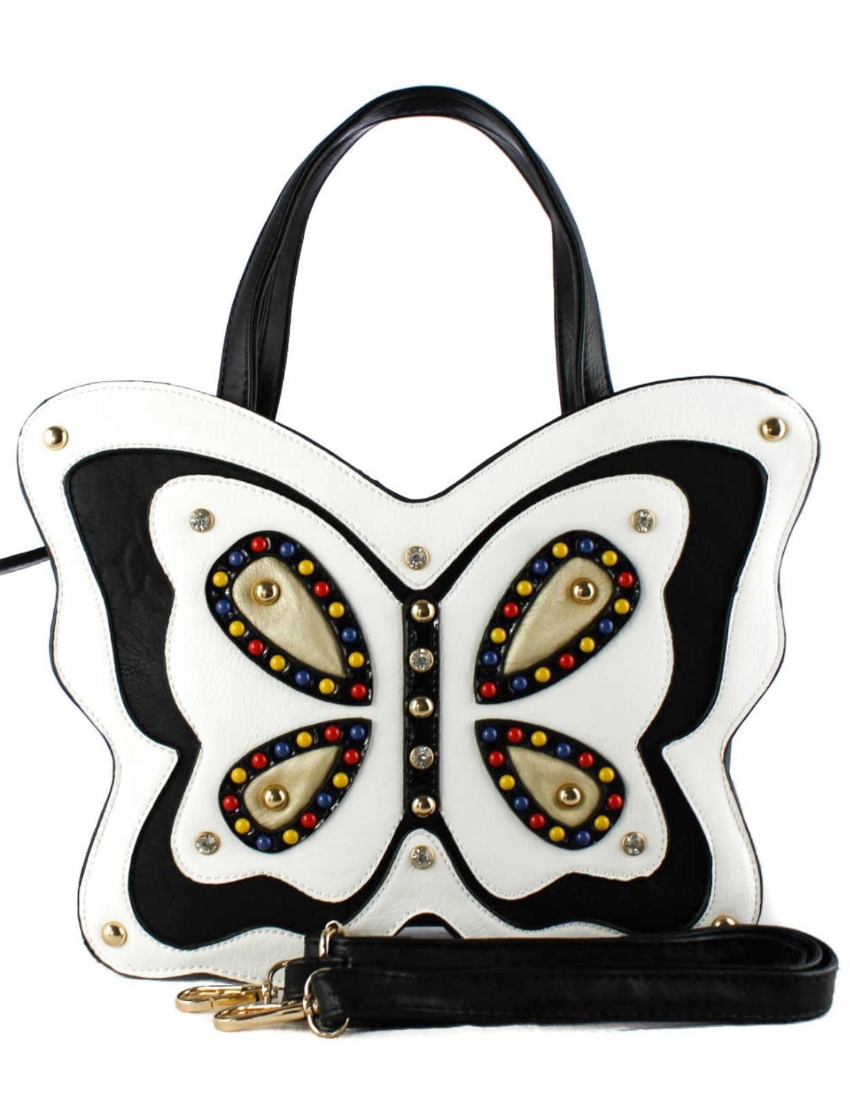 Fontanella Fashion Fontanella Fashion Women's Papillon Unique Design Buttlefly Top Handle Bag in Black - 2