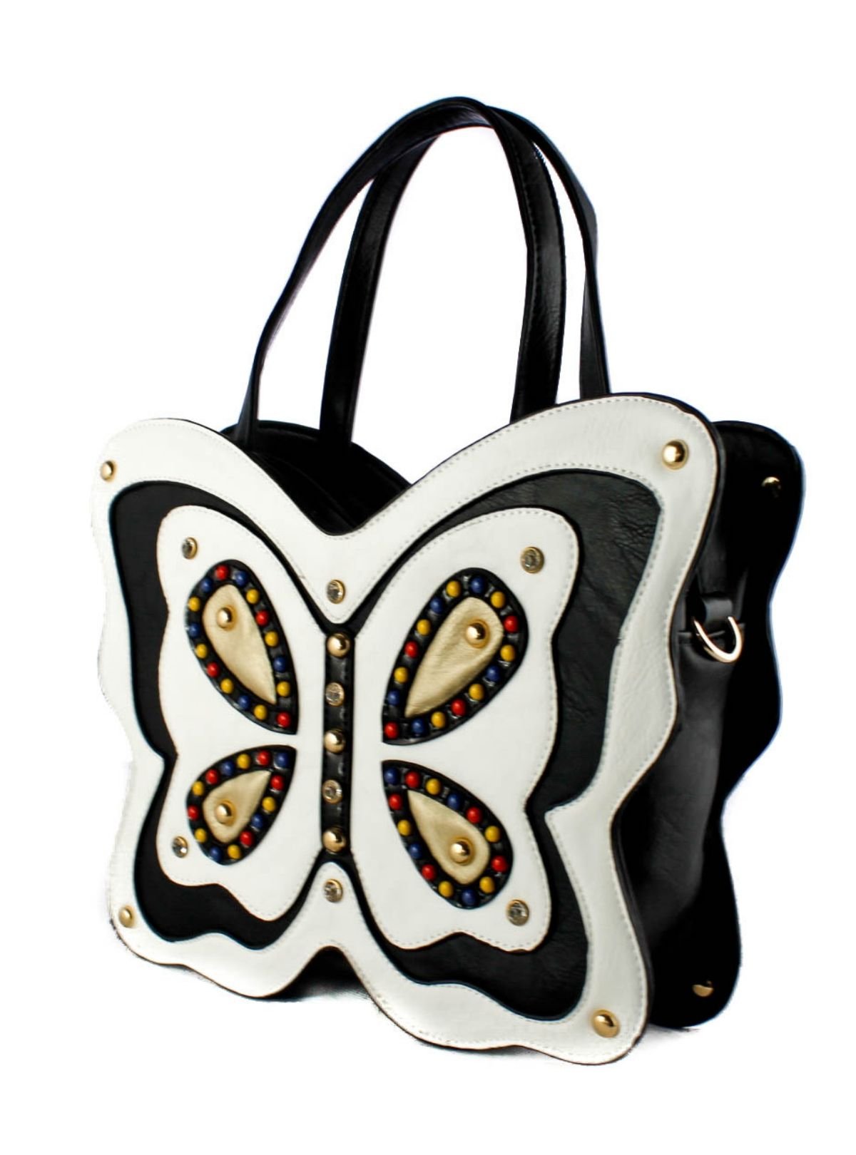 Fontanella Fashion Fontanella Fashion Women's Papillon Unique Design Buttlefly Top Handle Bag in Black - 3