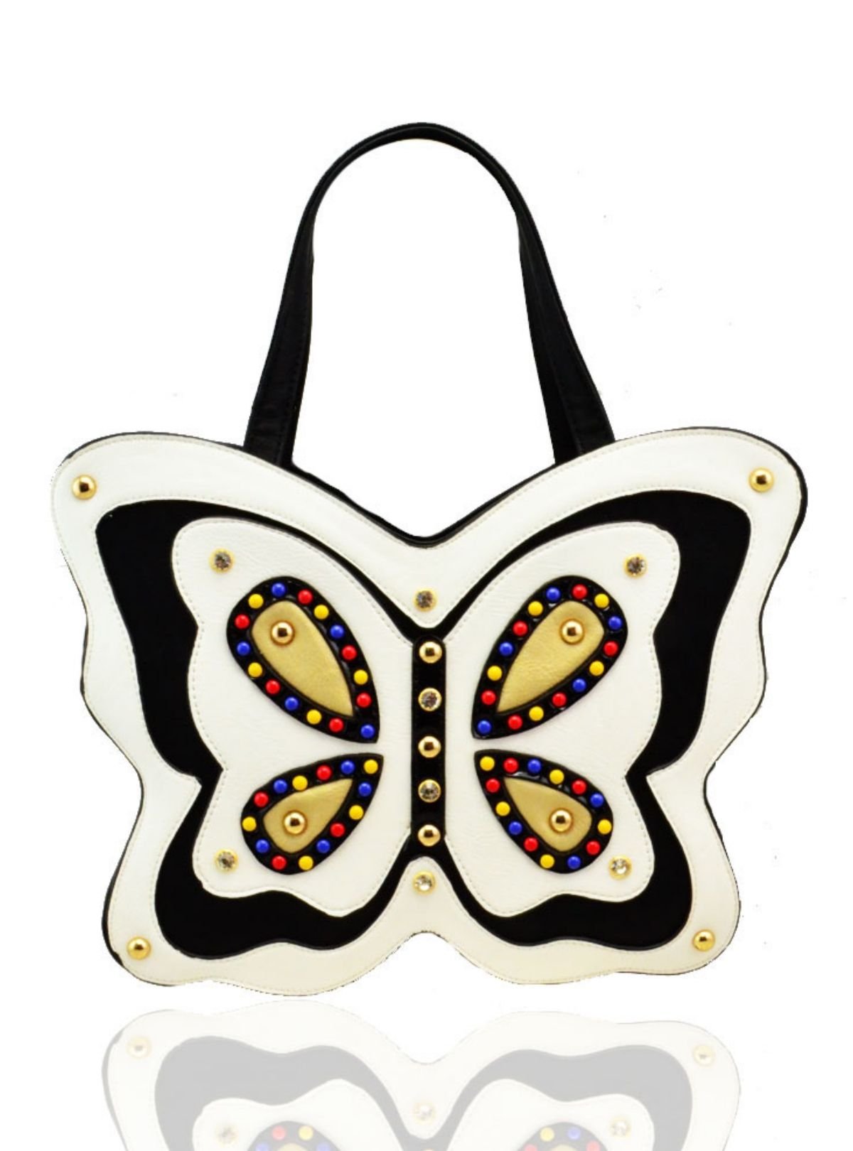 Fontanella Fashion Fontanella Fashion Women's Papillon Unique Design Buttlefly Top Handle Bag in Black - 4