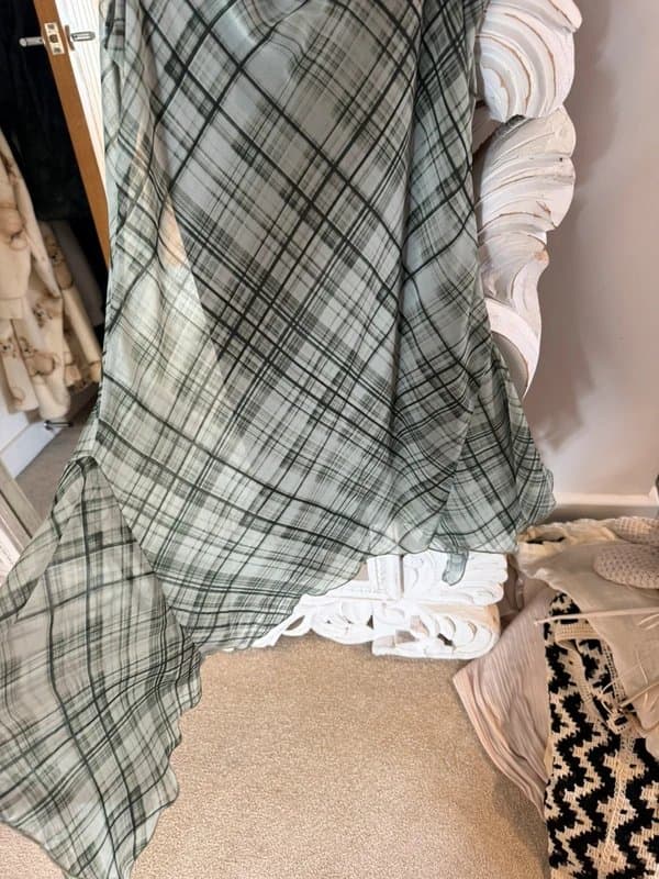 ASOS Design ASOS chiffon tartan dress size 14