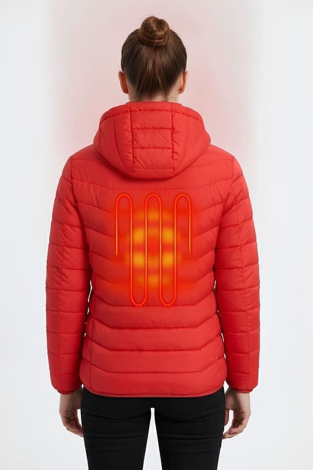 Anniou Anniou Women's Women's Heated Jacket in Red - 2