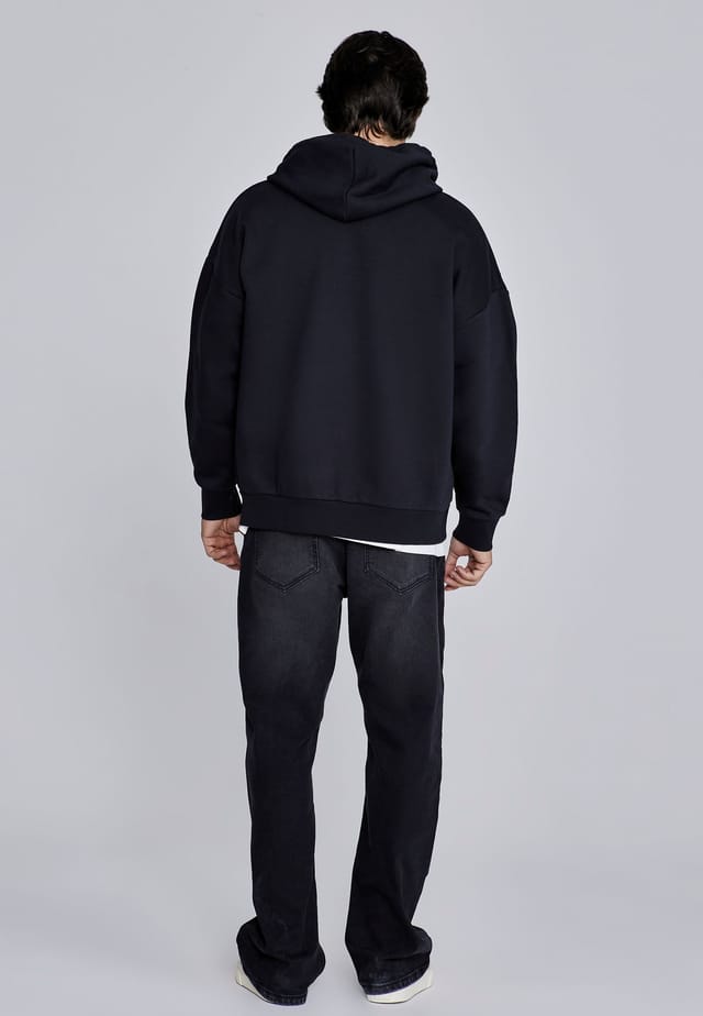 SikSilk SikSilk Men's Essentials Full Zip Hoodie in Black - 3