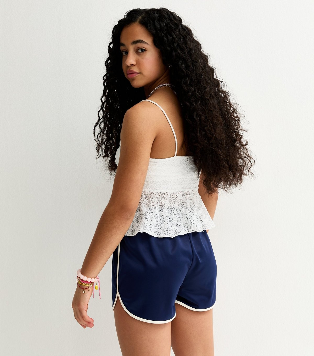 New Look Girls' Navy Satin Shorts New Look - 4