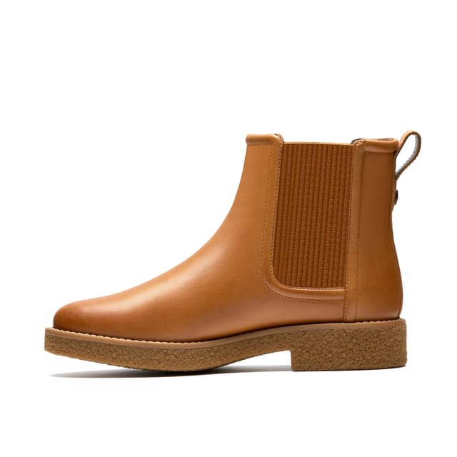 Clarks Clarks Women's Nella Top Tan Leather Ankle Boots, Chelsea Boots in Brown - 2