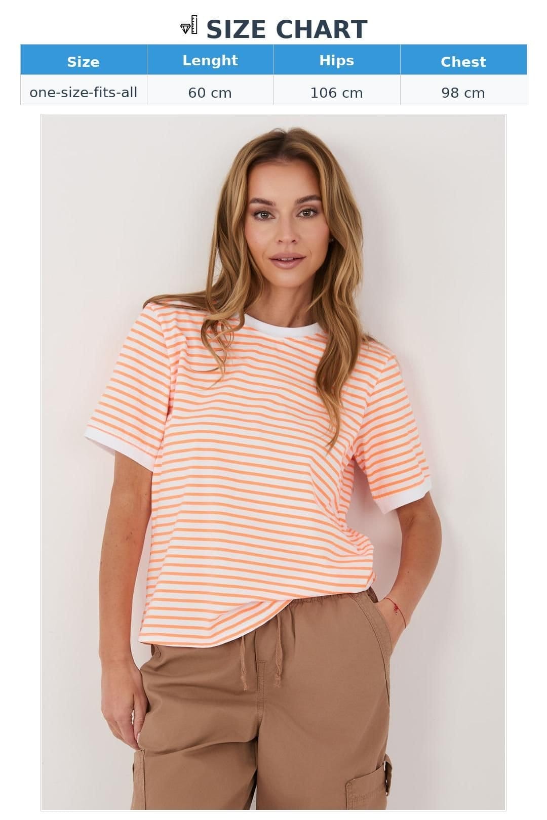 Love Lace Love Lace Women's Striped Cotton T-Shirt in White - 4