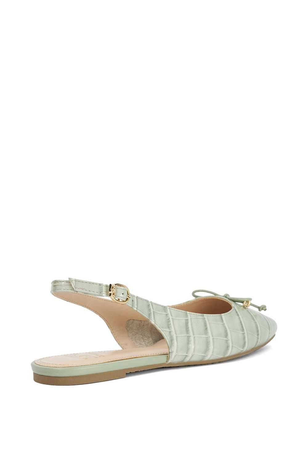 Dune London Dune London Women's 'Haiiden' Leather Ballet Pumps in Green - 3