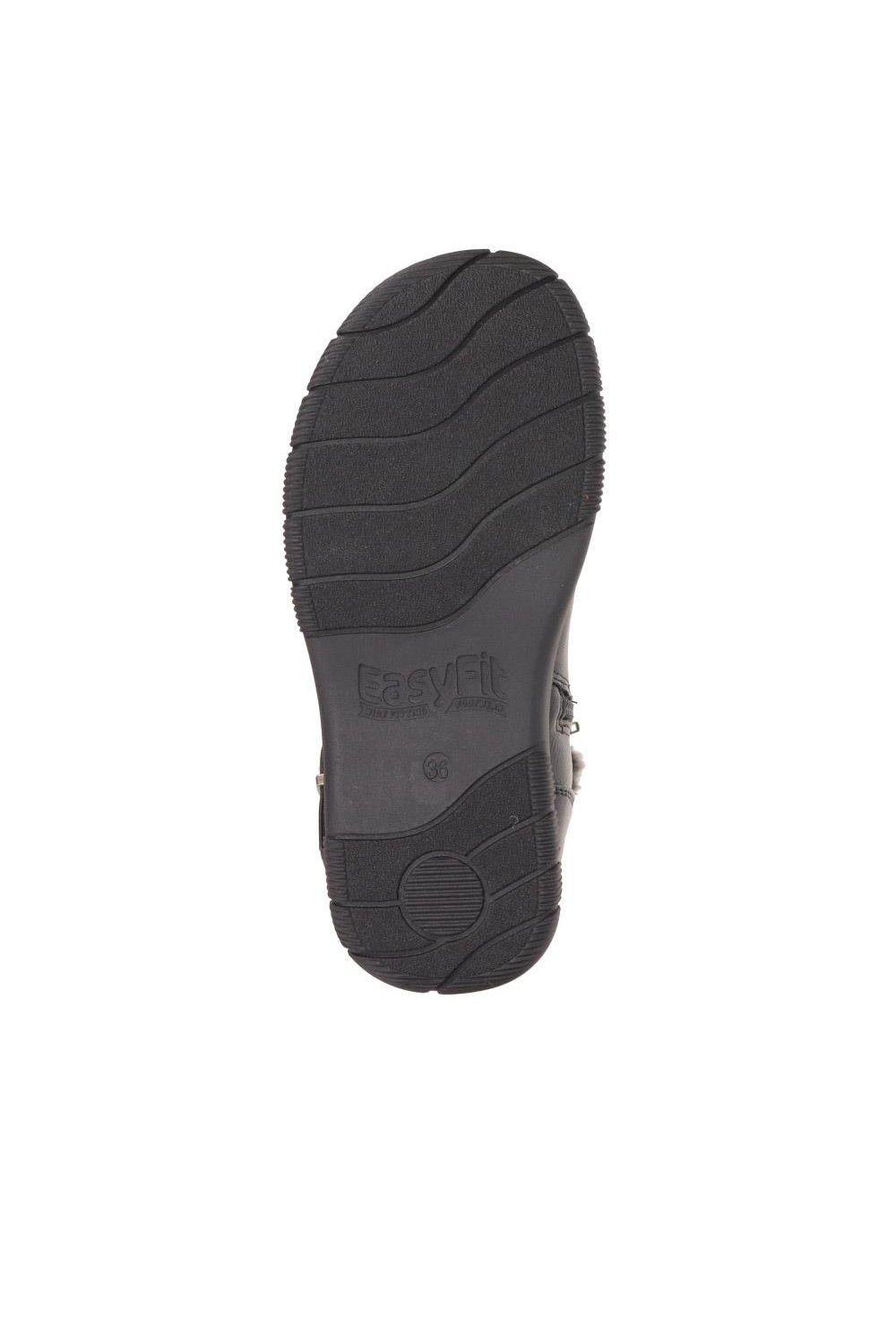 Easyfit Easyfit Women's Faux-Fur Cuff Long Boots in Black - 4