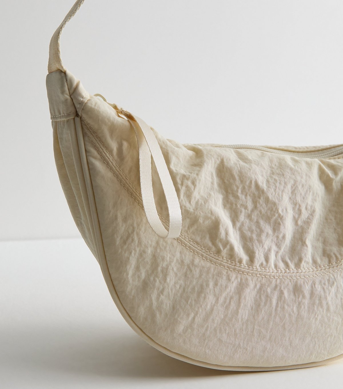 New Look Cream Plain Curved Crossbody Bag New Look - 3