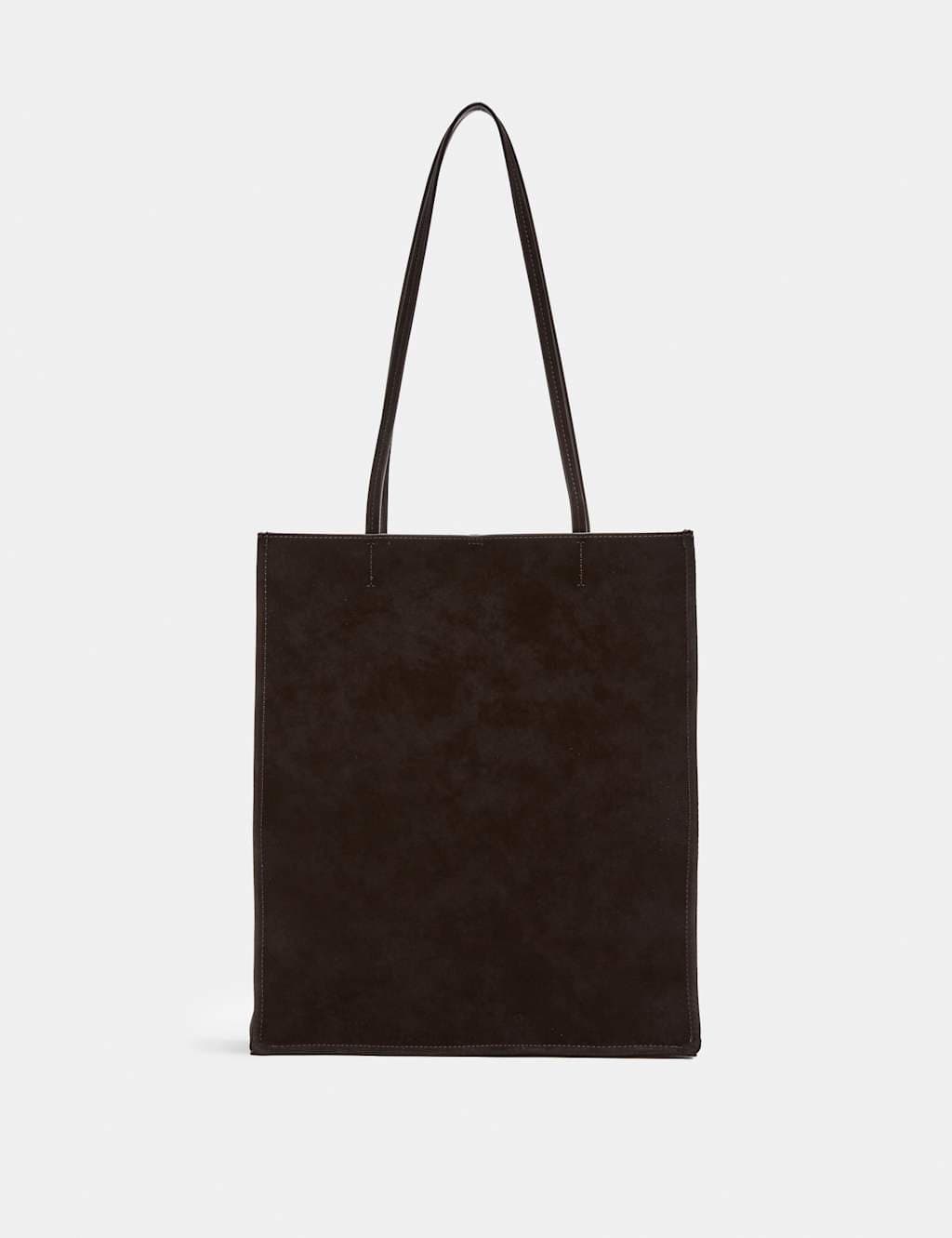 Marks & Spencer M&S Leather Top Handle Structured Tote Bag Aubergine