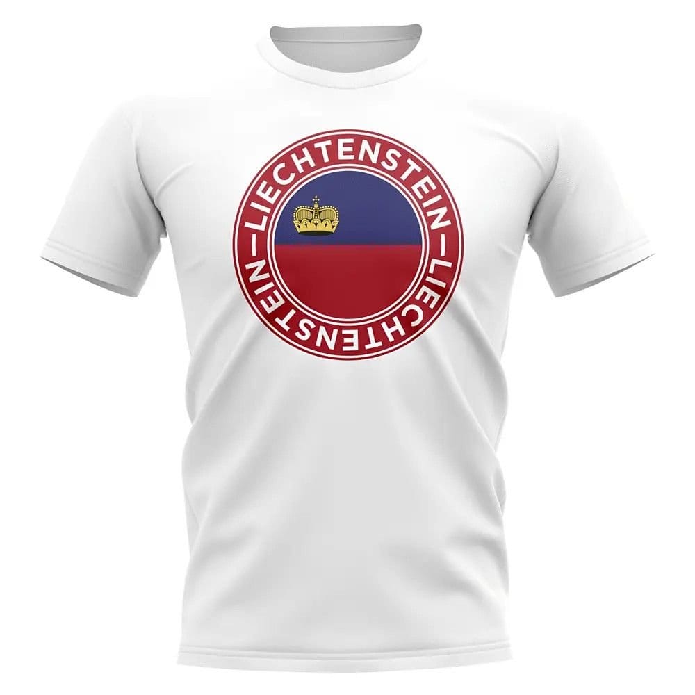 Leichtenstein Leichtenstein Men's Mens Liechtenstein Football Badge T-Shirt White - 1