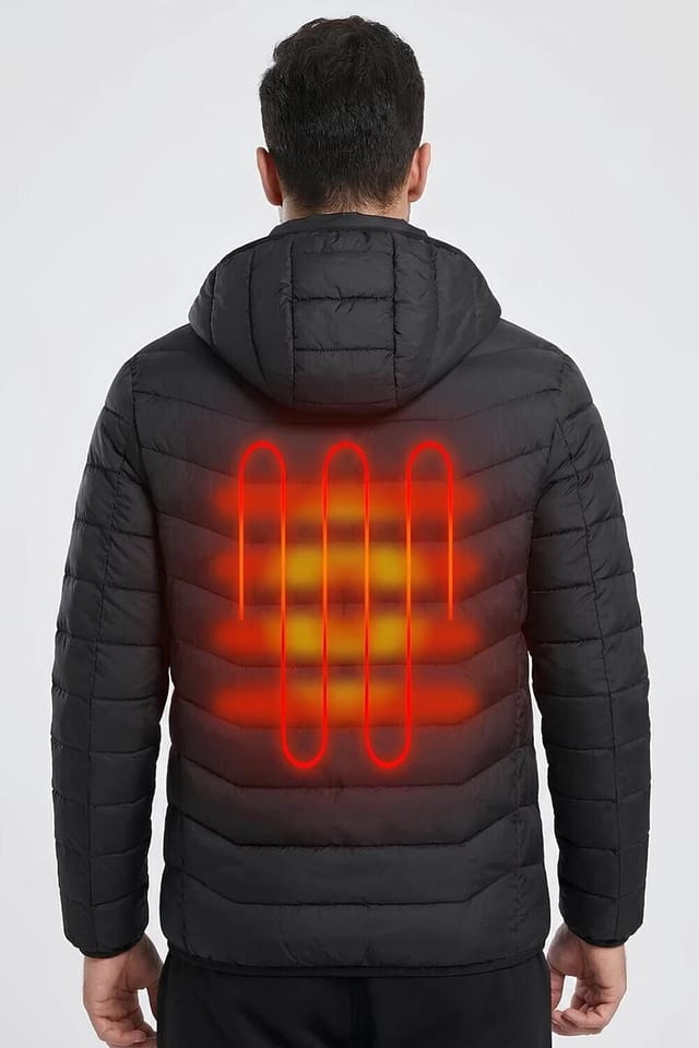 Anniou Anniou Men's Men's Heated Jacket in Black - 2