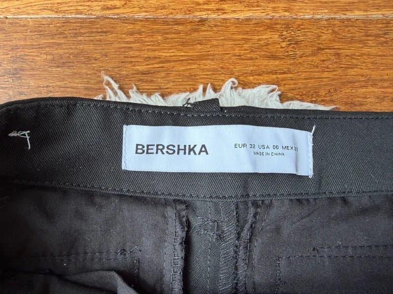 Bershka black flared trousers