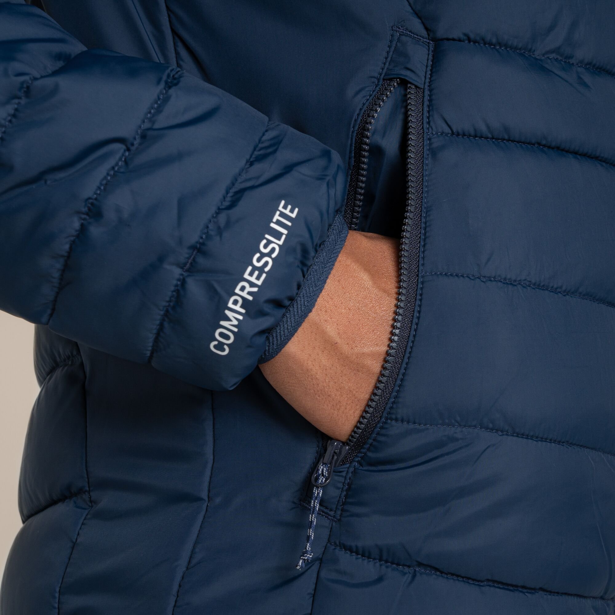 Craghoppers Craghoppers Women's Compresslite IX Hooded Water Repellent Insulating Jacket in Navy - 4