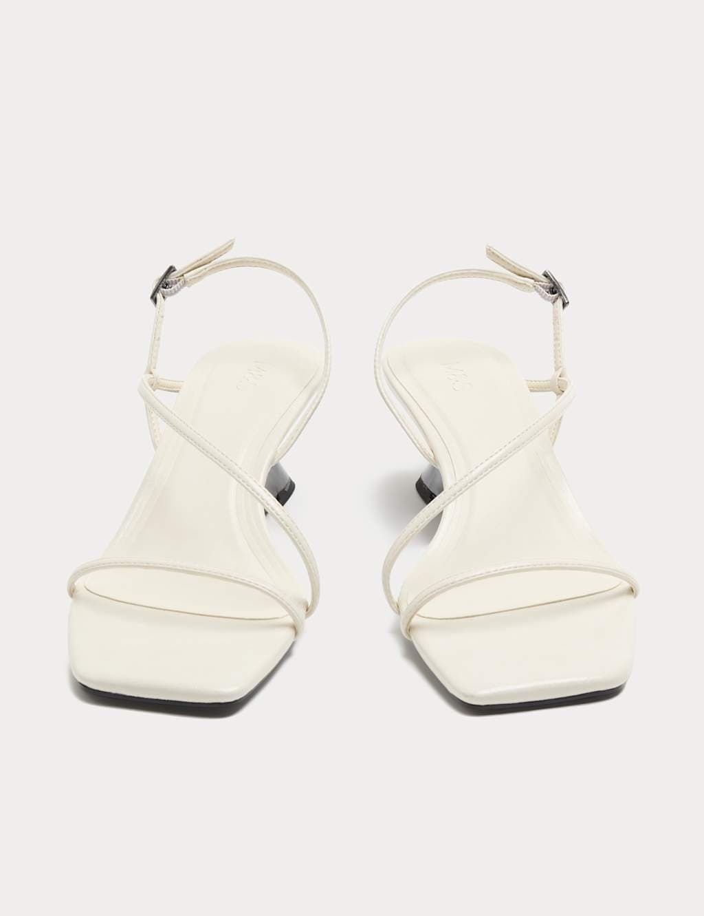 Marks & Spencer M&S Mirrored Strappy Wedge Heeled Sandals White