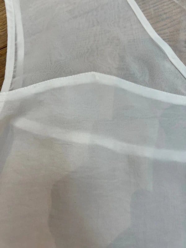 Bershka White Chiffon and Satin Blouse