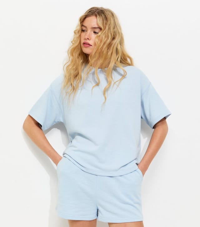 New Look Women's Light Blue Boxy Sweatshirt T-Shirt New Look - 2