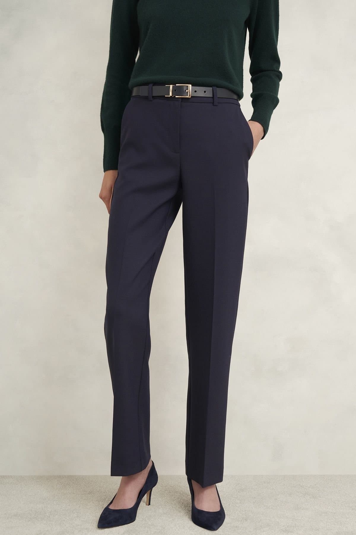 Hobbs London Hobbs London Dark Navy Straight Trousers