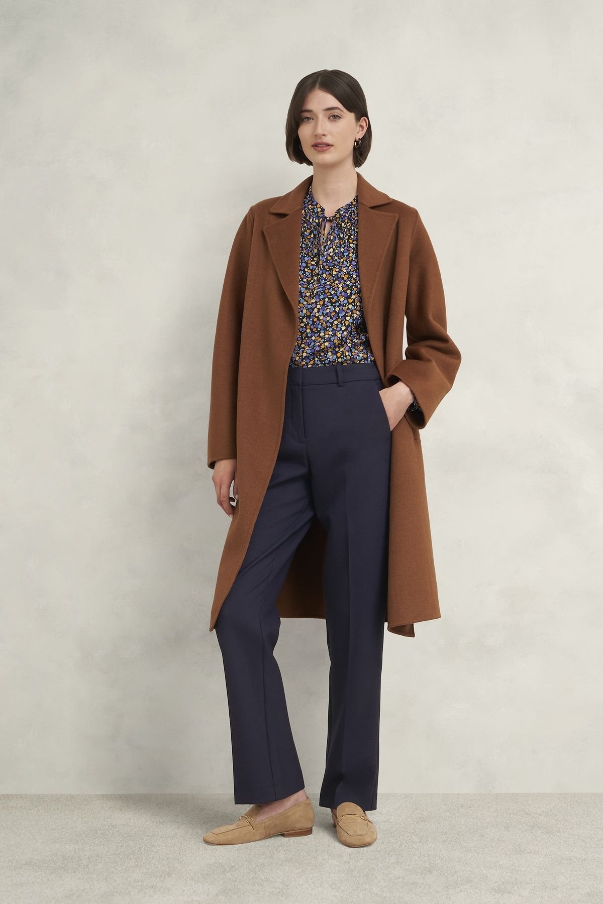 Hobbs London Hobbs London Women's Gerrie Straight Trousers in Dark Navy - 3