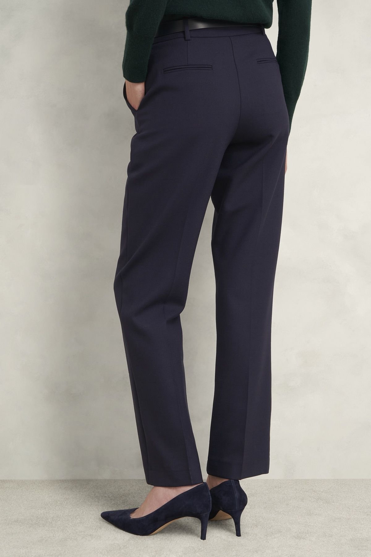 Hobbs London Hobbs London Women's Gerrie Straight Trousers in Dark Navy - 4