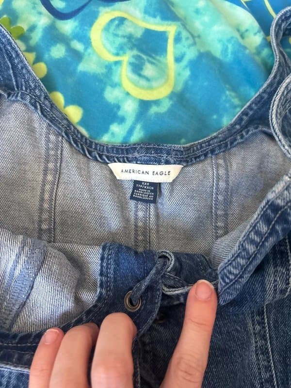 American Eagle Denim American Eagle tie up top xxs