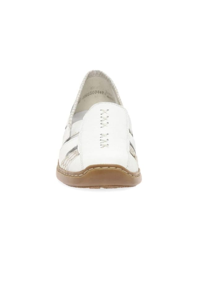 Rieker Rieker Women's 'Denise' Slip On Vamp Shoes in White - 3