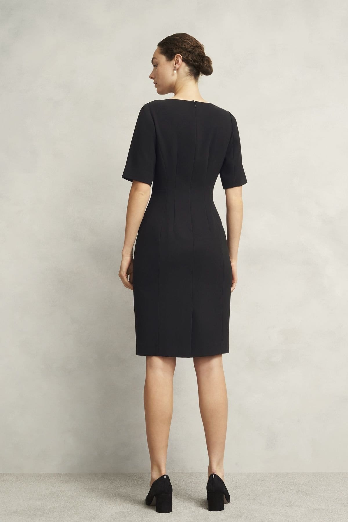 Hobbs London Hobbs London Women's Rae Sleeved Dress in True Black - 4