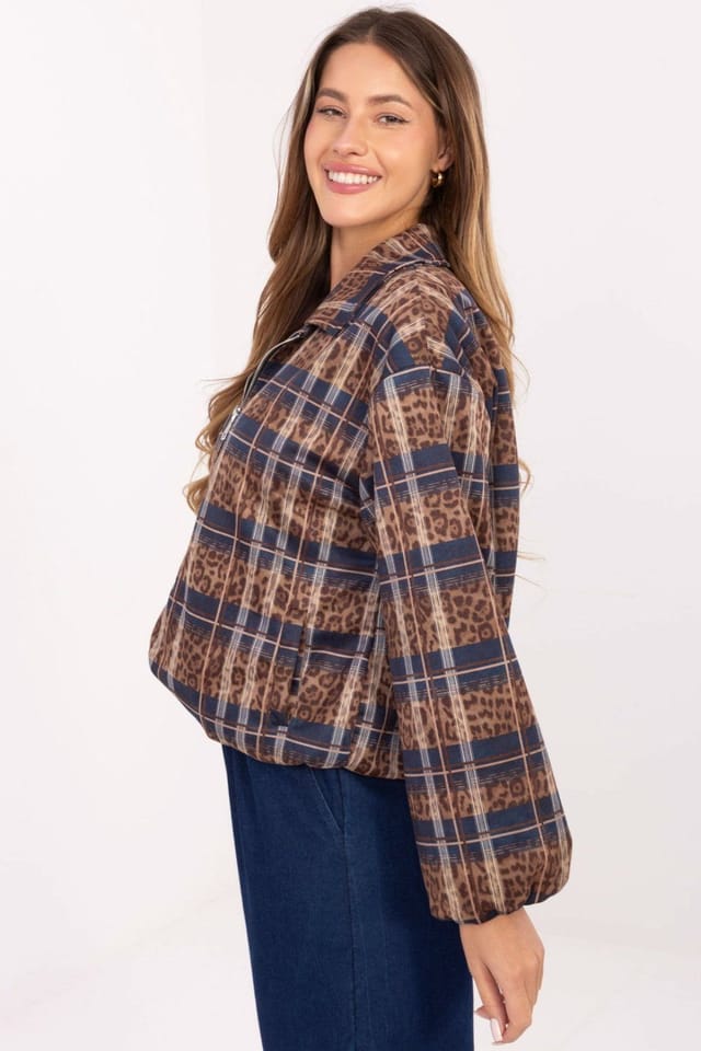 Love Lace Love Lace Women's Animal Checkered Print Polyester Jacket - 2