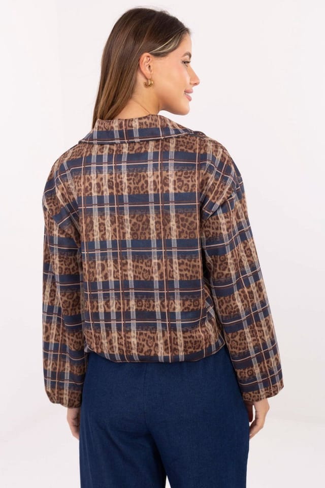 Love Lace Love Lace Women's Animal Checkered Print Polyester Jacket - 3