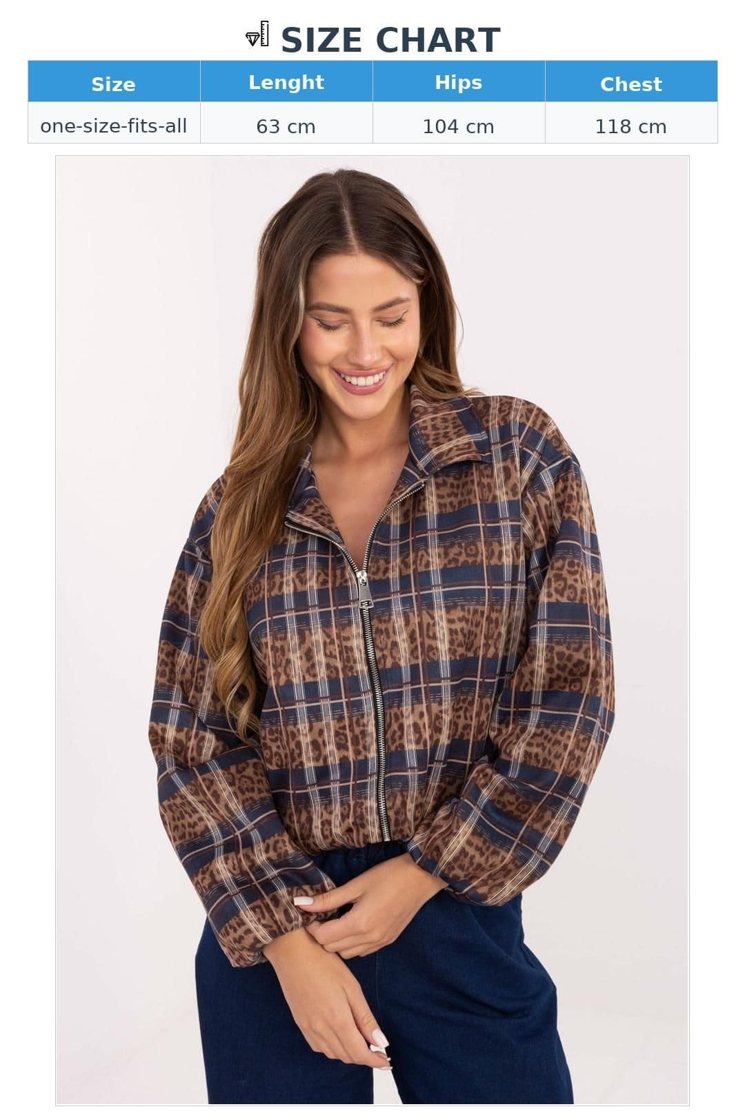 Love Lace Love Lace Women's Animal Checkered Print Polyester Jacket - 4