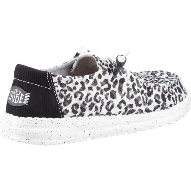 Hey Dude Hey Dude Women's 'Wendy Leopard' Slip On Shoes in Black - 3