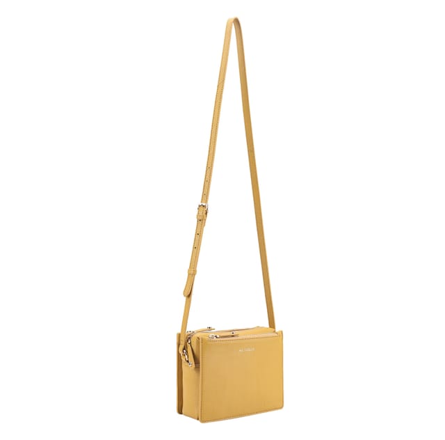 Paul Costelloe Paul Costelloe Women's Thaya Leather Cross Body Bag in Yellow - 3
