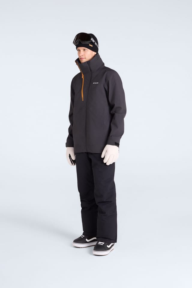 Animal Animal Men's 'Vortex' 3 Layer Waterproof Adjustable Hood Warm Winter Ski Jacket in Black - 2