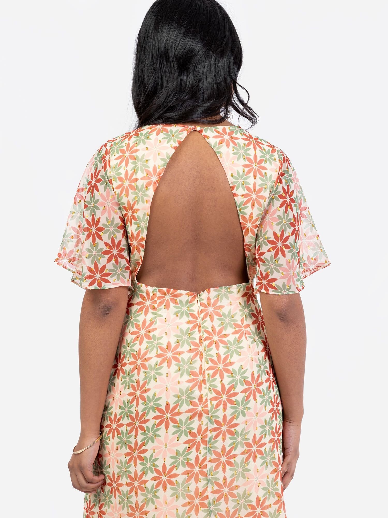 Anaya with Love Anaya with Love Women's Floral Print Open Back Maxi Dress - 4