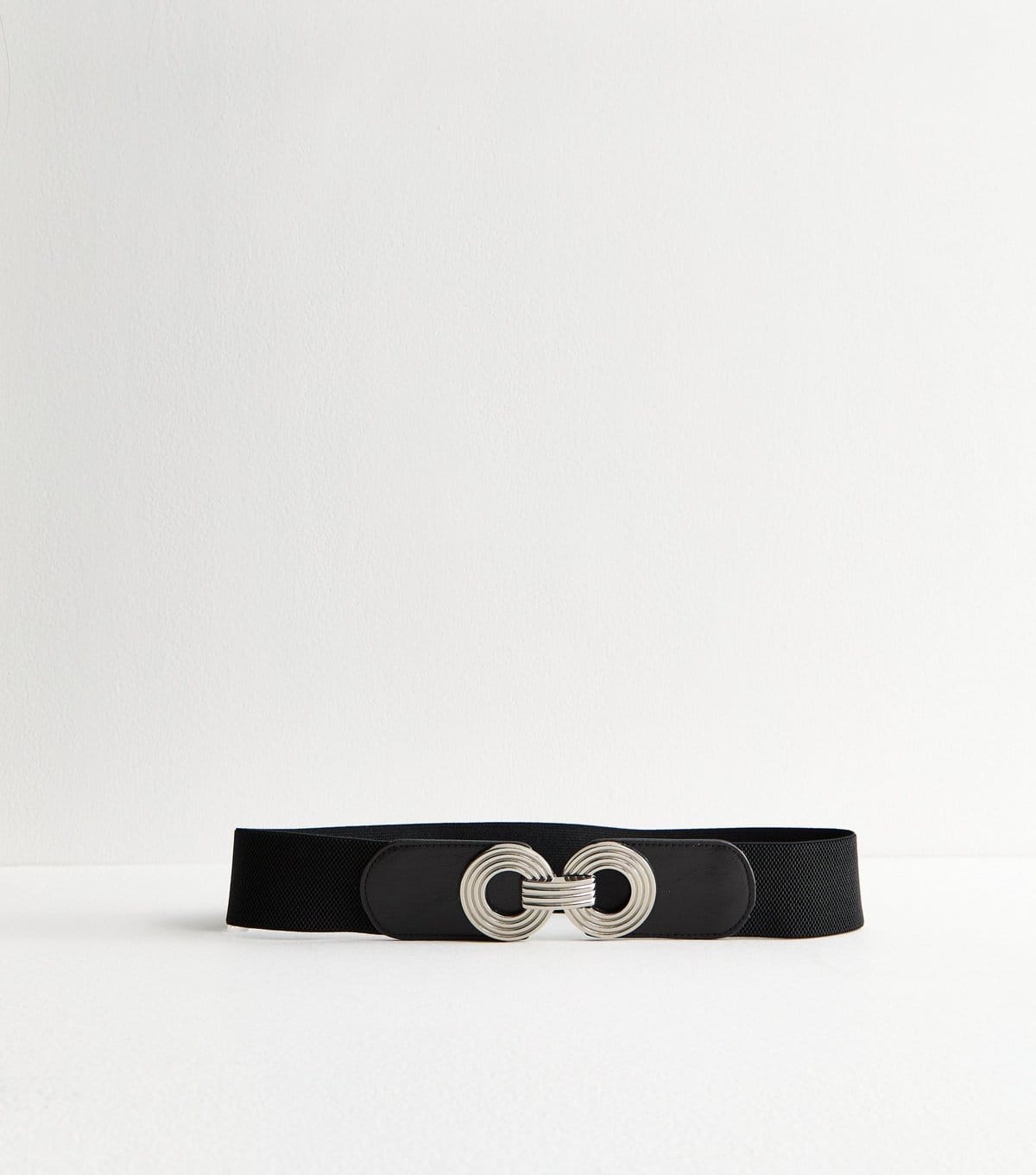 New Look Black Circle Buckle Stretch Belt New Look - 4