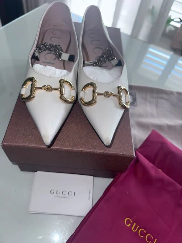 Gucci Gucci Horsebit Ballet Flats Size36