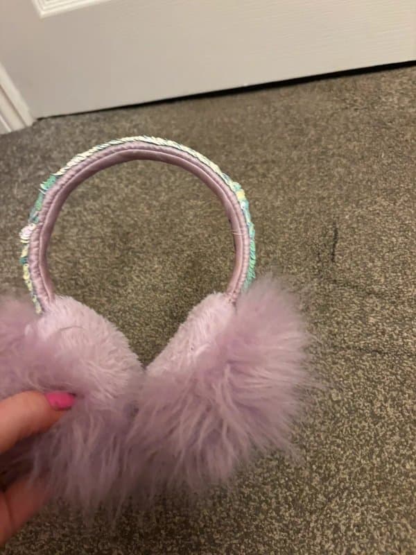 Smiggle Girls sequin earmuffs furry statement winter warm school same day post