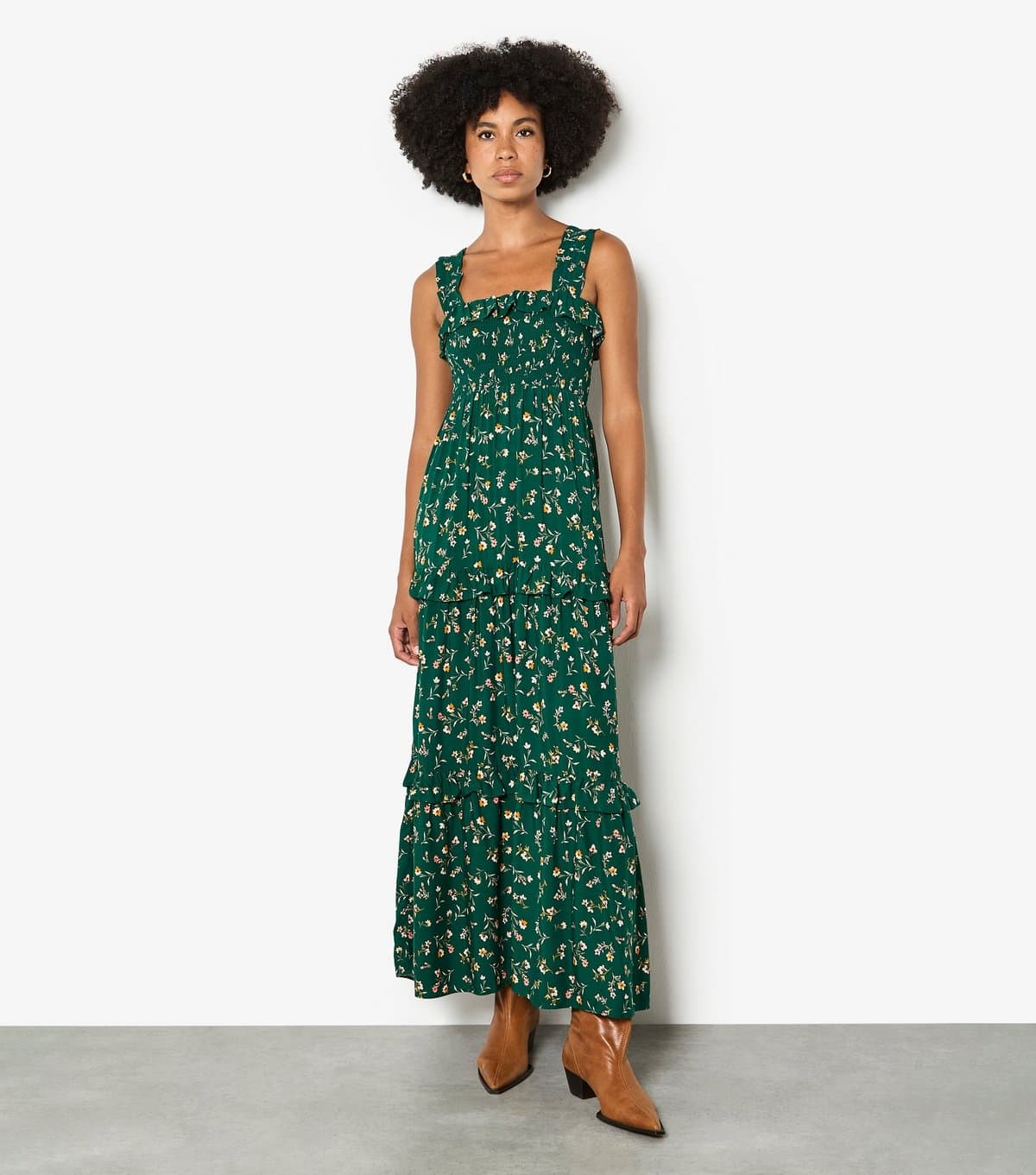 Apricot Women's Dark Green Ditsy Floral Maxi Dress Apricot New Look