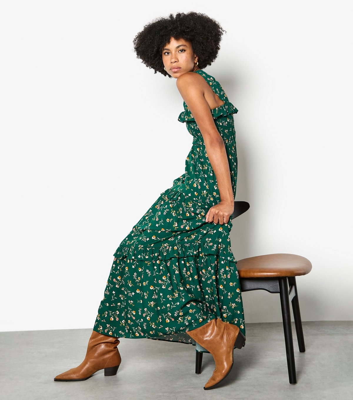 Apricot Women's Dark Green Ditsy Floral Maxi Dress Apricot New Look - 2