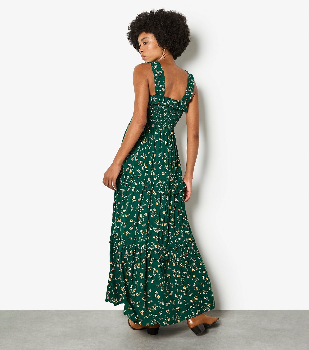 Apricot Women's Dark Green Ditsy Floral Maxi Dress Apricot New Look - 3