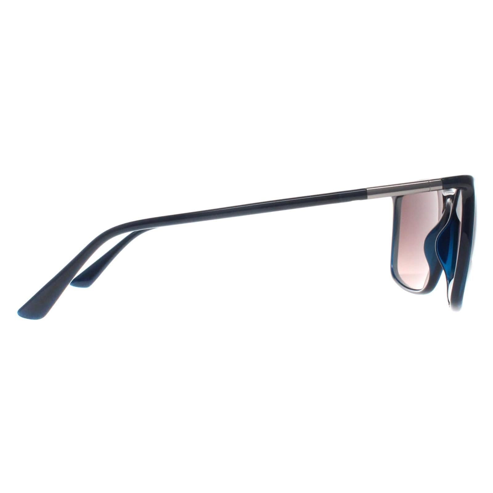 Calvin Klein CALVIN KLEIN Men's Rectangle Blue Brown CK22522S - 4