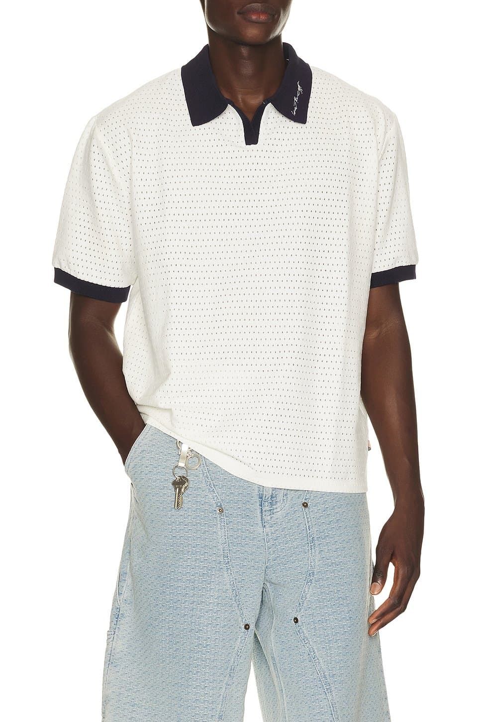revolve Pique Colorblock Polo