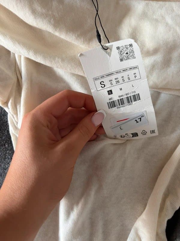 Bershka Brand new cream ruched summer top